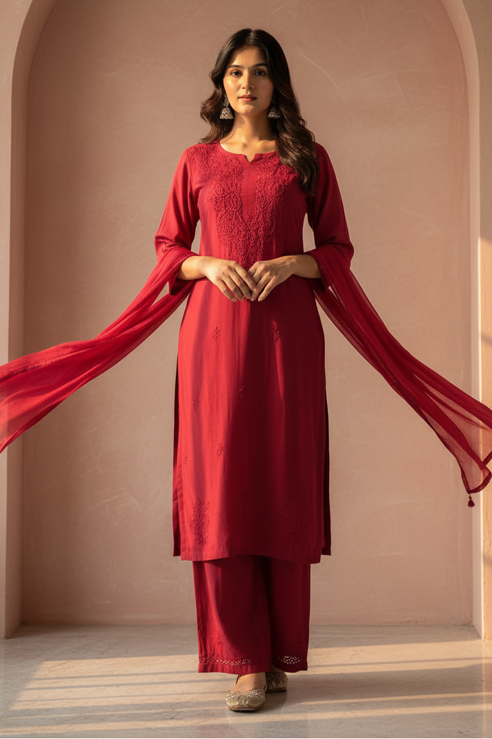 Rangrez Handcrafted Soft Rayon 3pc Ombre Set
