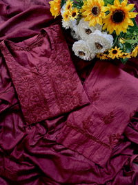 Rangrez Cotton 3pc Soft Pastle Shades Set - Chikankari official