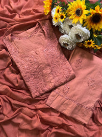 Rangrez Cotton 3pc Soft Pastle Shades Set - Chikankari official