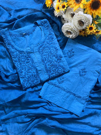 Rangrez Cotton 3pc Soft Pastle Shades Set - Chikankari official