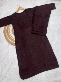 Rangrez Dark Shades Rayon Dyed Kurta Plazzo - Chikankari official