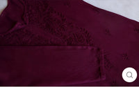 Rangrez Deep purple 3pc Rayon Set - Chikankari official