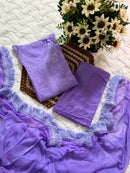 Rangrez Dual V neck Shaded 3pc Set - Chikankari official