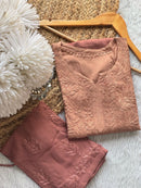 Rangrez Handcraft Embroidered Pastel’s Shades Kurti + Plazzo - Chikankari official