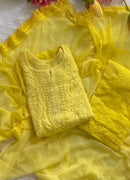 Handcrafted Soft Rayon 3pc Ombre Set ( Summer Special ) - chikankariofficial
