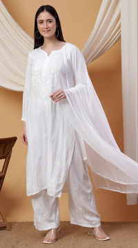 Handcrafted Soft Rayon 3pc Ombre Set ( Summer Special ) - chikankariofficial