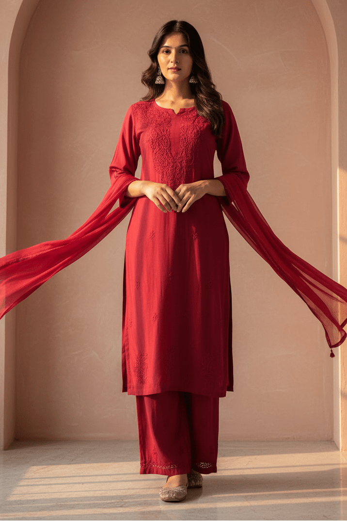 Rangrez Handcrafted Soft Rayon 3pc Ombre Set