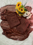 Rangrez Heavy Rayon Toned embroidered 3pc set - Chikankari official