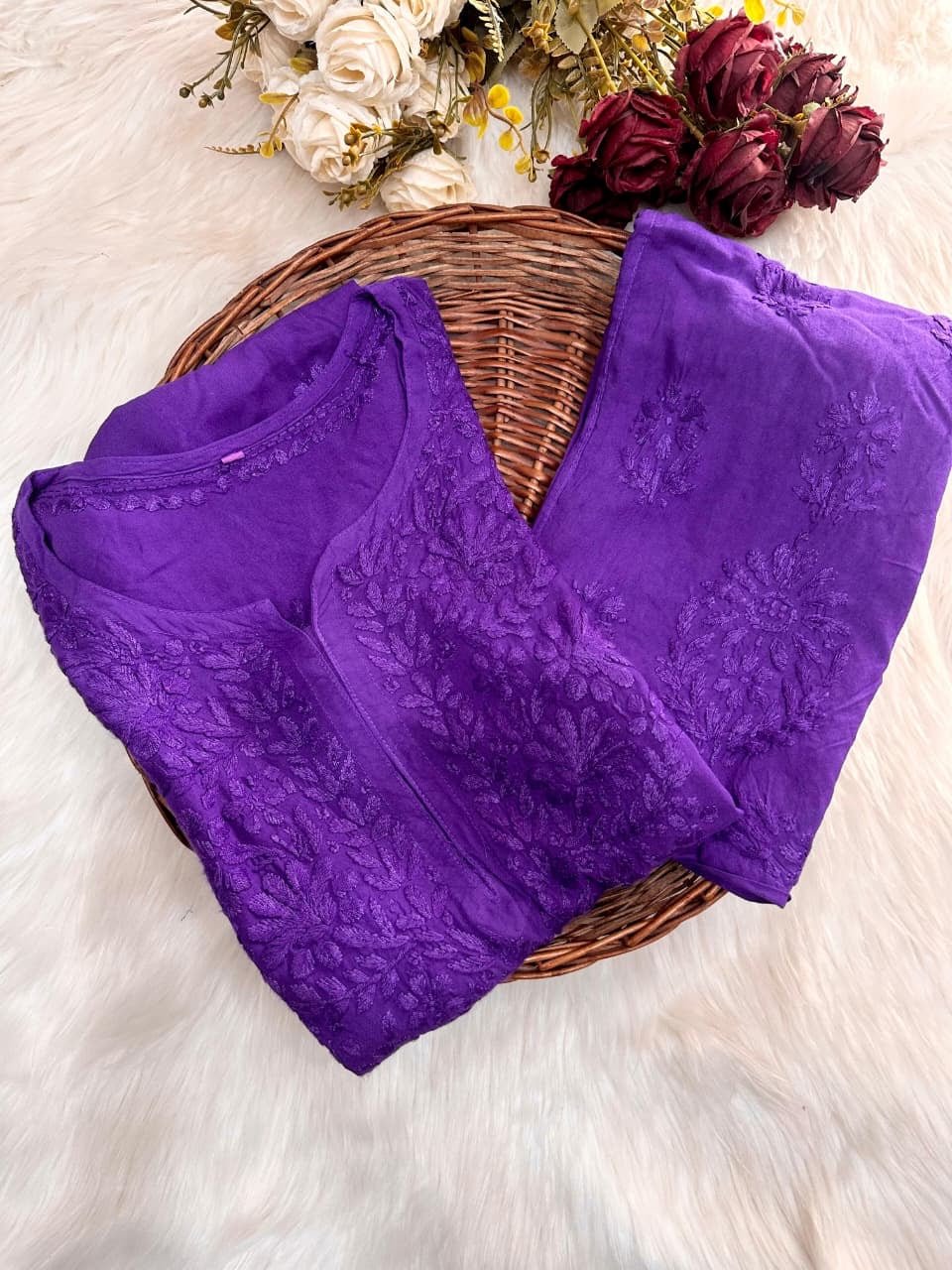 Rangrez Heavy work Rayon Combo - Chikankari official