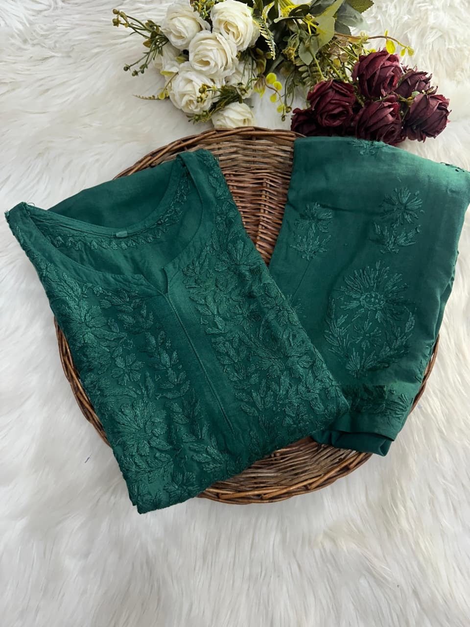 Rangrez Heavy work Rayon Combo - Chikankari official