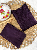 Rangrez Luxury Feel Rayon Kurta and Free size plazzo - Chikankari official