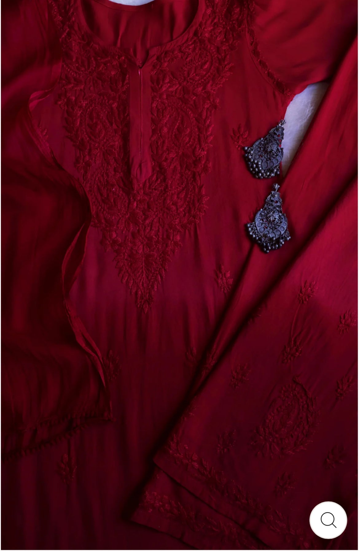 Rangrez Maroon 3pc Rayon Set