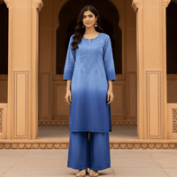 Rangrez Ombre Chikankari 2pc Rayon Soft Set - Chikankari official