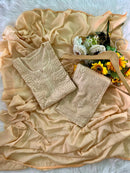 Rangrez Pastel shade mul cotton dupatta plazzo 3pc set - Chikankari official