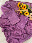 Rangrez Pastel shade mul cotton dupatta plazzo 3pc set - Chikankari official