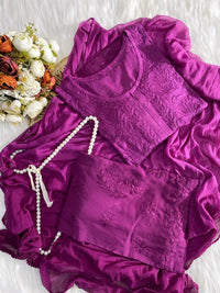 Rangrez Plus size Ombre 3pc Rayon Soft Set - Chikankari official