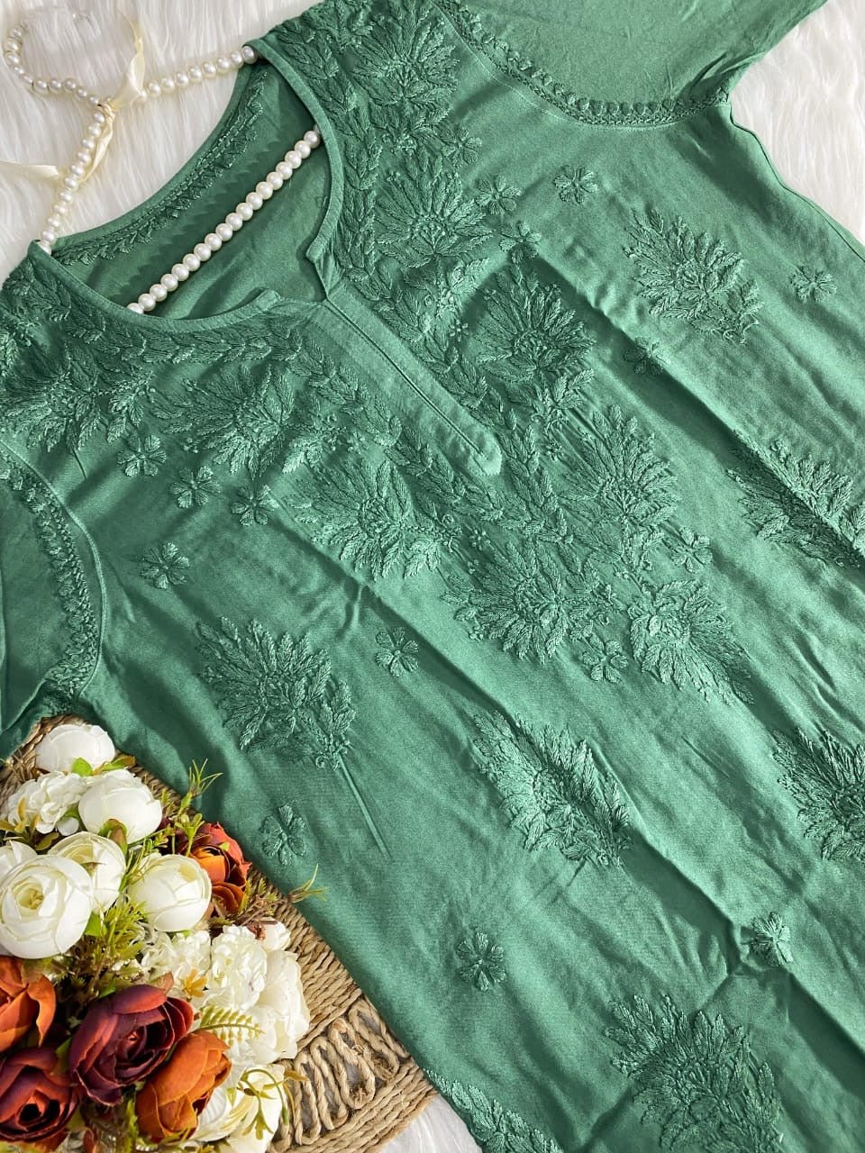 Rangrez Plus size Ombre 3pc Rayon Soft Set - Chikankari official