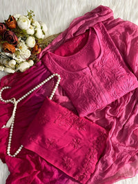 Rangrez Plus size Ombre 3pc Rayon Soft Set - Chikankari official