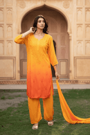 Rangrez Rayon Ombre Chikankari Speical 3pc set - Chikankari official