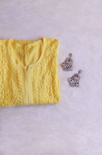 Rangrez Rayon Self embroidered Kurta - Chikankari official