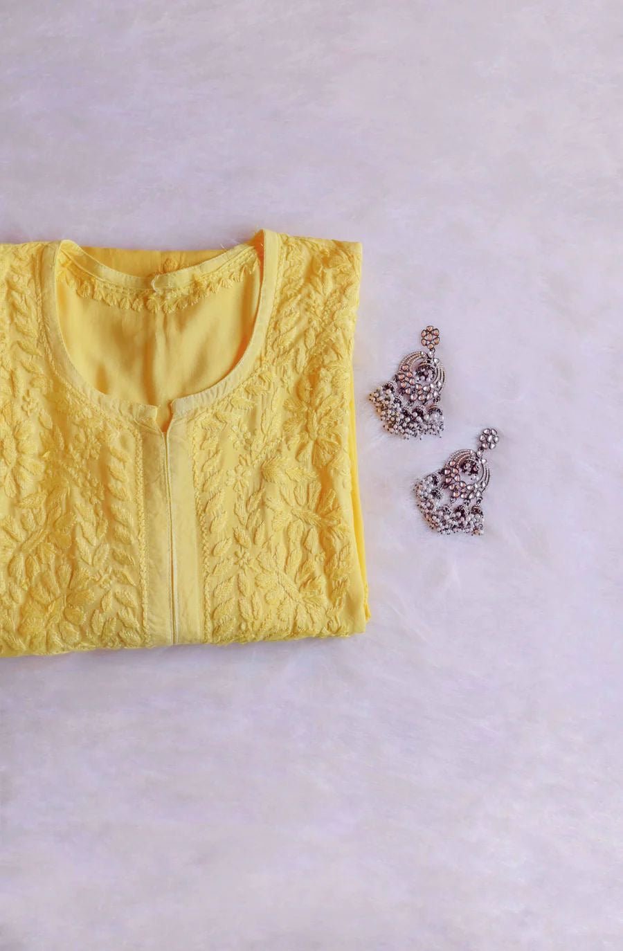 Rangrez Rayon Self embroidered Kurta - Chikankari official