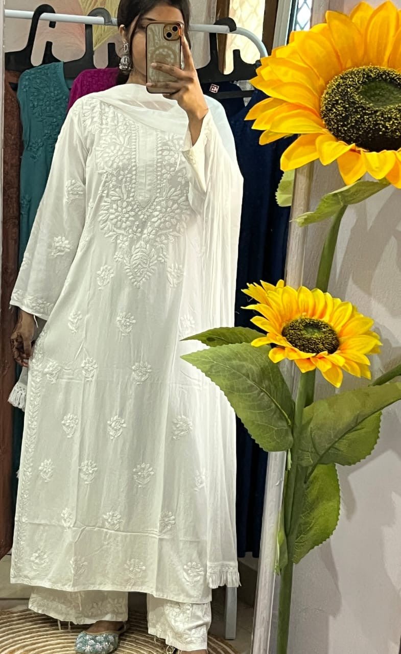 Rangrez Rayon Stylish soft Kurti - Chikankari official