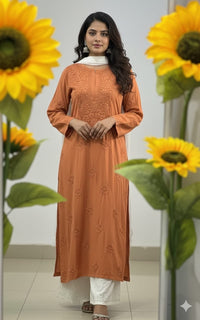 Rangrez Rayon Stylish soft Kurti - Chikankari official
