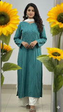 Rangrez Rayon Stylish soft Kurti - Chikankari official