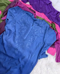Rangrez Summer Special premium soft rayon in beautifull colours - Chikankari official