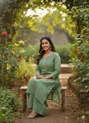 Rangrez Tone to tone rayon Set - Chikankari official