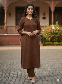 Rangrez Tone to tone rayon Set - Chikankari official