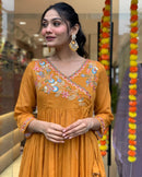Rangreza Orange 3pc suit Set - Chikankari official