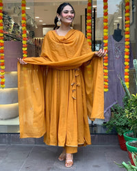 Rangreza Orange 3pc suit Set - Chikankari official