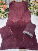 Rayon 4 Buta Chikankari Set 3pc Mayuri Special - Chikankari official