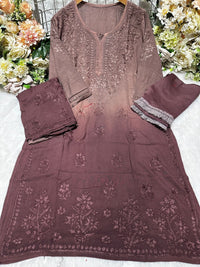 Rayon 4 Buta Chikankari Set 3pc Mayuri Special - Chikankari official