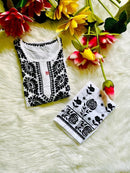 Rayon B&W base Thread worked Combo - Chikankari official