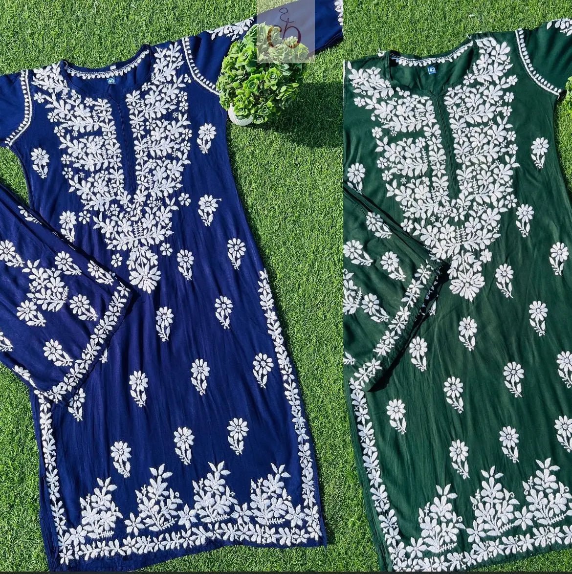 Rayon Chikankari Combo - Chikankari official