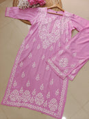 Rayon Co ord Chikankari Set Flowers Embroidered - Chikankari official