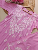 Rayon Co ord Chikankari Set Flowers Embroidered - Chikankari official