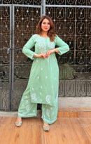 Rayon Co - ord Elegant Set - Chikankari official