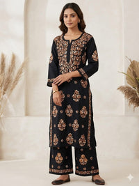 Rayon Co-ord Lightweight Big Buta set - Chikankari official