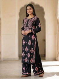 Rayon Co-ord Lightweight Big Buta set - Chikankari official