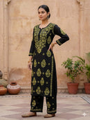 Rayon Co-ord Lightweight Big Buta set - Chikankari official