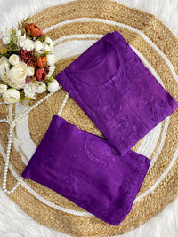 Rayon Co - ord Summer special Set - Chikankari official