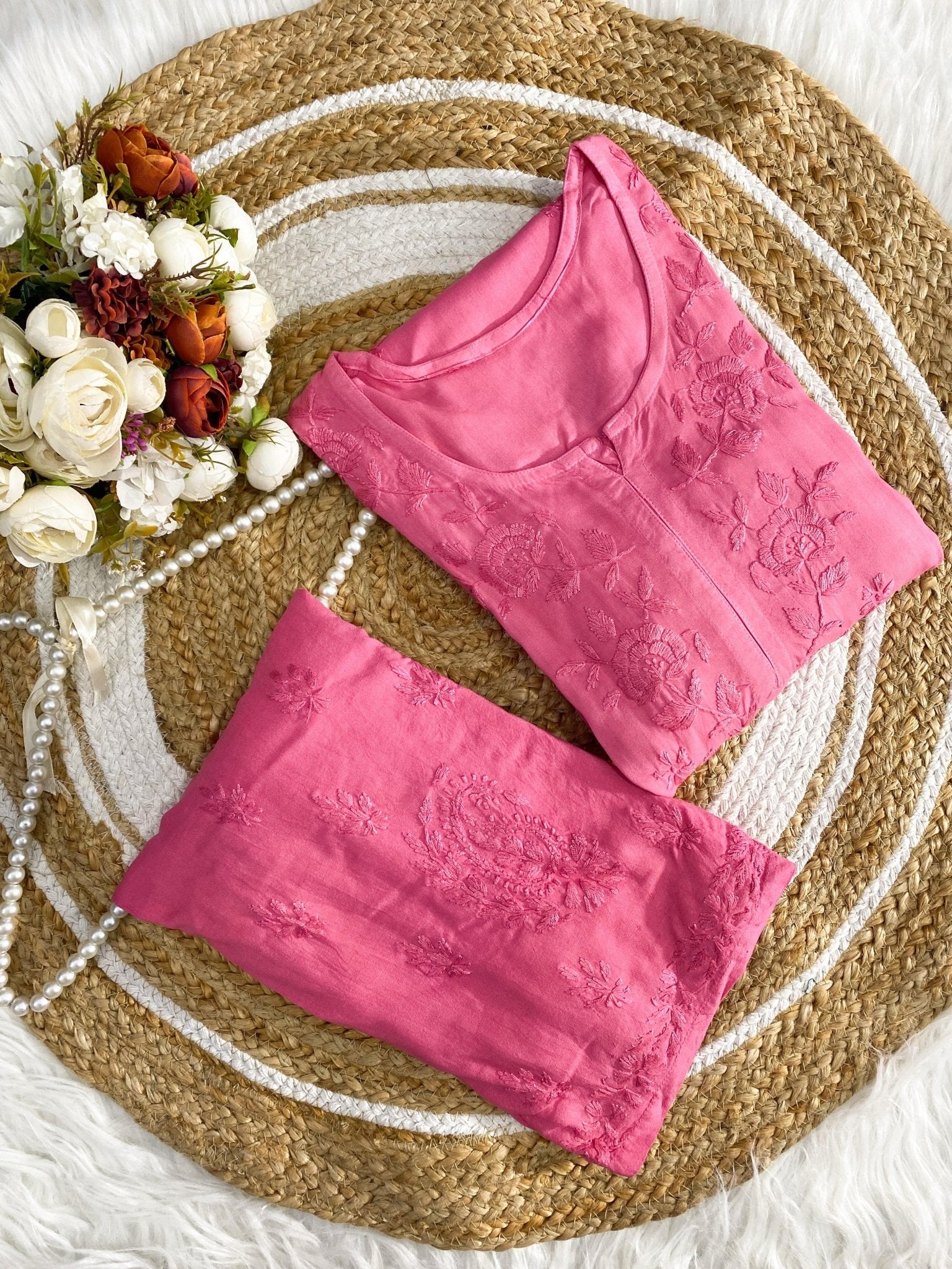 Rayon Co - ord Summer special Set - Chikankari official