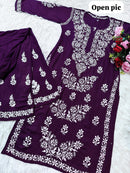 Rayon Co ord with beautiful work - Chikankari official