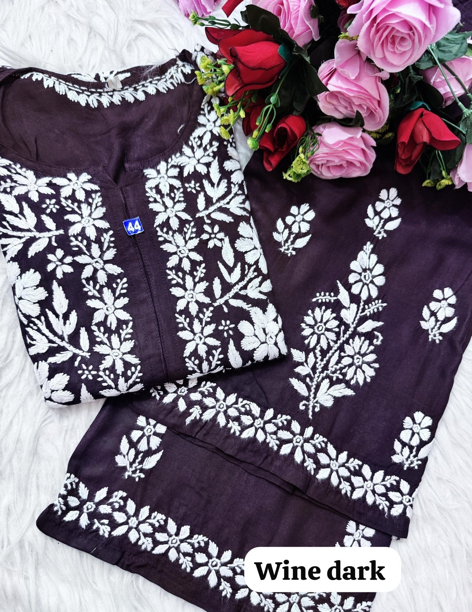 Rayon Co ord with beautiful work - Chikankari official