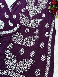 Rayon Co ord with beautiful work - Chikankari official