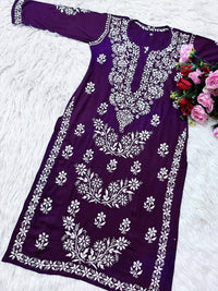 Rayon Co ord with beautiful work - Chikankari official