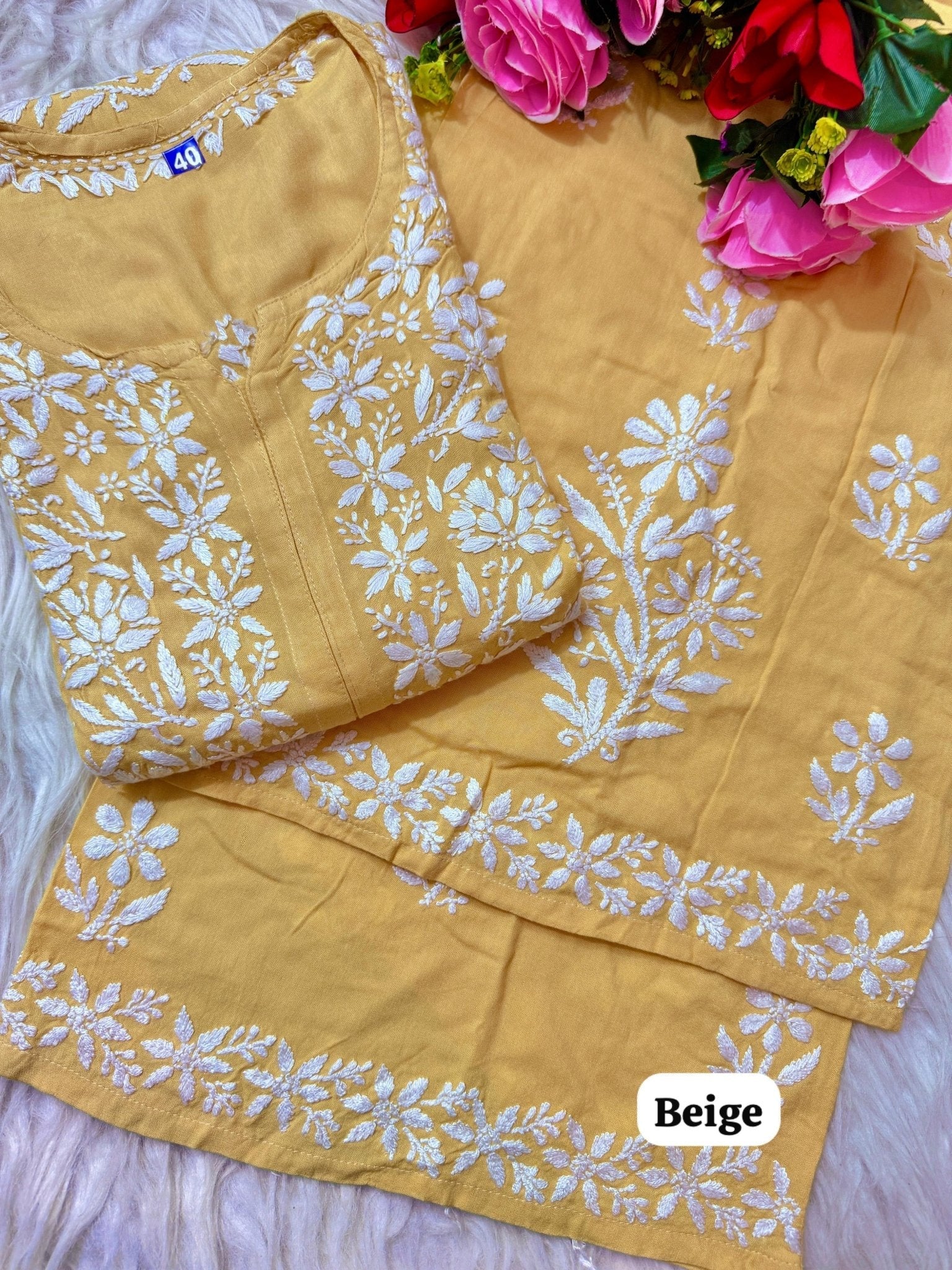 Rayon Co ord with beautiful work - Chikankari official